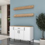 Hanah Home Armario Multiusos JE233 - 4697 Blanco y Nogal
